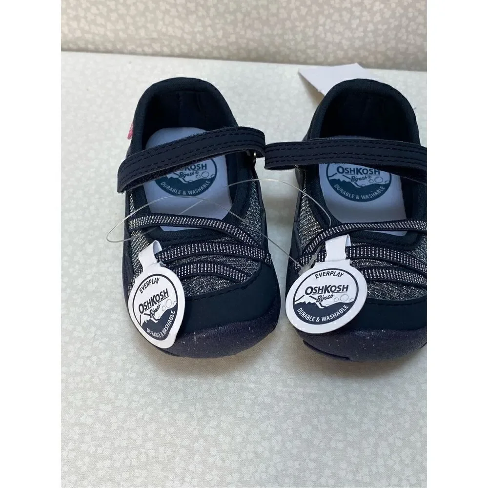 OSHKOSH B’GOSH Girl’s 4T Fawn Ever Play Mary Jane Navy Shoes